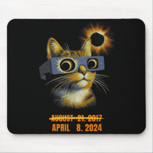 Tapis De Souris Tee Eclipse Solaire Américaine Deux Fois Dans La V