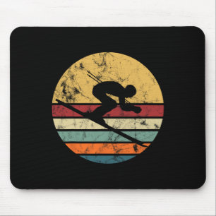 Tapis De Souris Tee-shirt rétro ski Ski vintage Snowboard Montagne