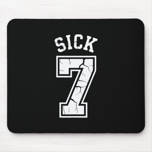 Tapis De Souris Tee Sick Seven Mème Six Sept Fun (Devant)