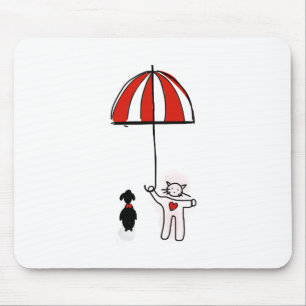 Tapis De Souris Téléphone papier peint chat chien parapluie chien