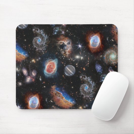 Tapis De Souris Téléscope spatial JWST James Webb Collage photo (Avec souris)