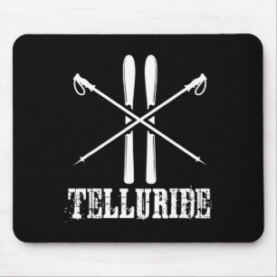 Tapis De Souris Telluride colorado ski skieur ski bâtons vers le b