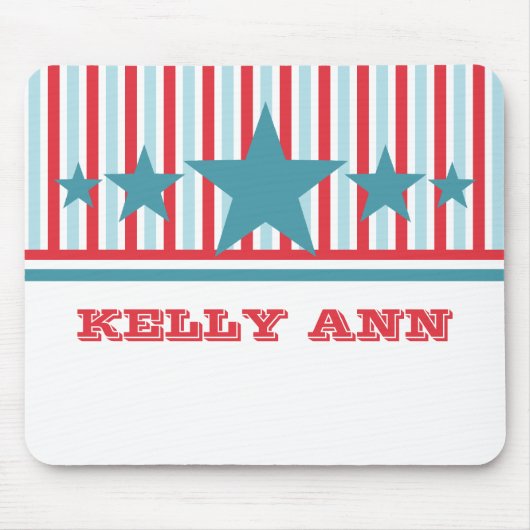 Tapis De Souris Téméraire Juillet 4 étoiles et rayures Mousepad (Devant)