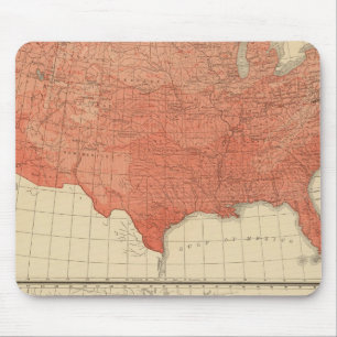 Tapis De Souris Température moyenne annuelle, croquis hypsométri