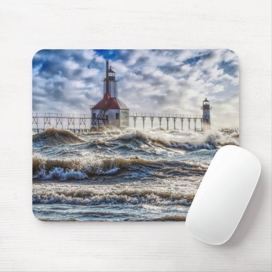 Tapis De Souris Tempête Au Phare St Joseph (Avec souris)