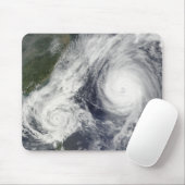 Tapis De Souris Tempête tropicale Parme et Super Typhoon Melor (Avec souris)