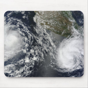 Tapis De Souris Tempêtes tropicales Blas et Celia