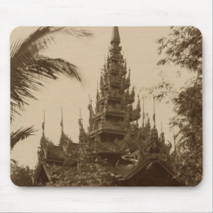 Tapis De Souris Temple à Mandalay, Birmanie, fin du 19ème siècl