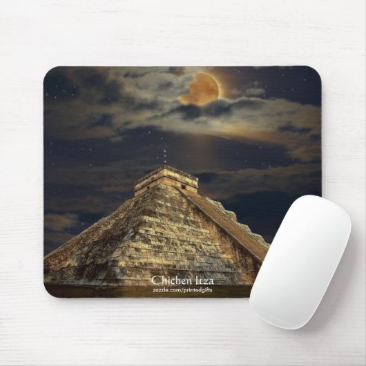 Tapis De Souris Temple de Chichen Itza 2012 Mayan Mousepad (Avec souris)