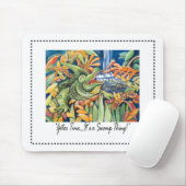 Tapis De Souris "Temps d'alligator… c'est une chose de marais ! " (Avec souris)