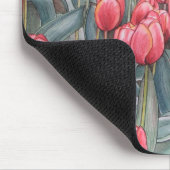 Tapis De Souris Temps MOUSEPAD original de tulipe (Coin)