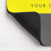 Tapis de souris tendance gris et jaune Chevron mod (Coin)