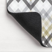 Tapis De Souris Tendance Style Zig Zag Chevron Vérifications Noir (Coin)