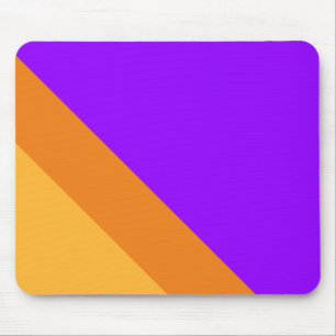 Tapis De Souris Tendance Vivid violet clair orange jaune rayures