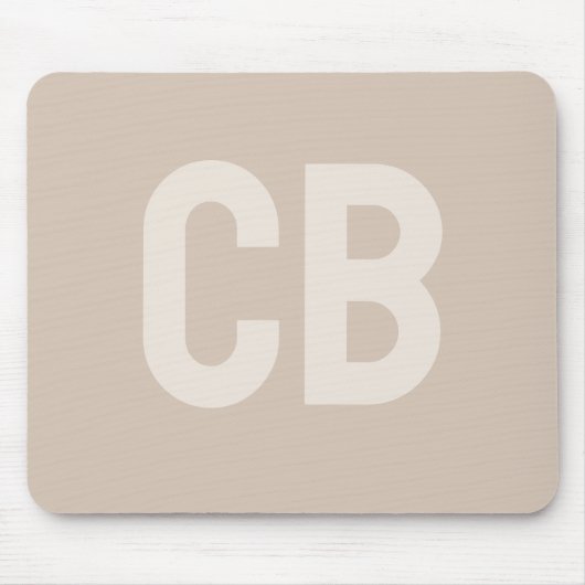 Tapis De Souris Tendances Couleur Douce Tauft Monogram Mousepad (Devant)