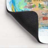 Tapis De Souris Tenerife Canarias Spain Illustrated Map with Landm (Coin)