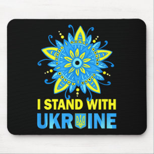 Tapis De Souris Tenez-Vous Avec L'Ukraine Drapeau Anti-Poutine Non
