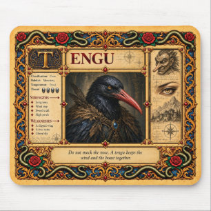 Tapis De Souris Tengu, Art du Bestiaire Médiéval