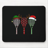 Tapis De Souris Tennis Joyeux Noël 3 Tennis Racket Noël (Devant)