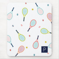 Tennis Motif Sports Thème Personnalisé Monogramme