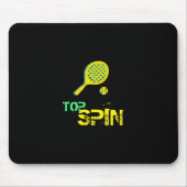 Tapis De Souris Tennis Sport Pop Art, Green & Yellow Racket & Ball (Devant)