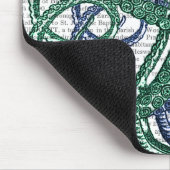 Tapis De Souris Tentacles de pieuvre vert et bleu (Coin)