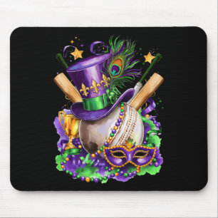 Tapis De Souris Tenue de cricket cool excitation à la fête de Mard