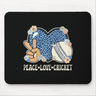 Tapis De Souris Tenue de femme amateur de cricket imprimé guépard