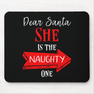 Tapis De Souris Tenue de Noël assortie pour couples Elle est la co