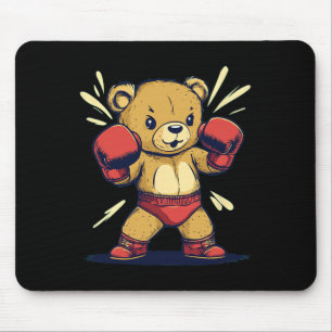 Tapis De Souris Tenue D'Ours Sport Pour Et Gants De Boxe Amateurs