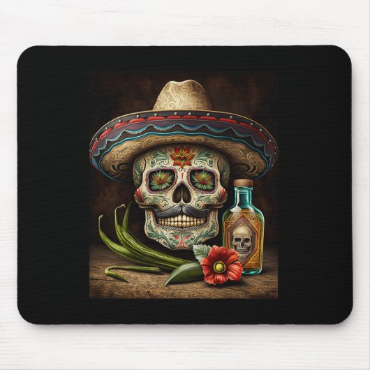 Tapis De Souris Tequila Sombrero Cinco De Mayo (Devant)