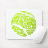 Tapis De Souris Termes Tennis Joueur De Tennis Jouer Tennis Ball (Avec souris)