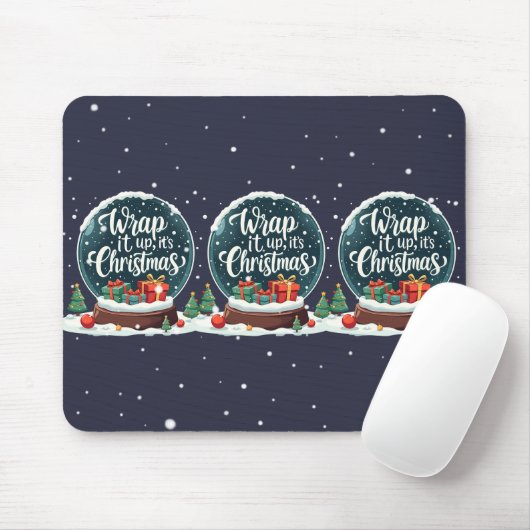 Tapis De Souris Terminer C’est Noël Snow Globe Design (Avec souris)