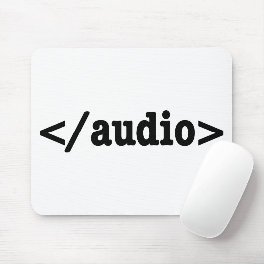 Tapis De Souris Terminer le code HTML5 audio (Avec souris)
