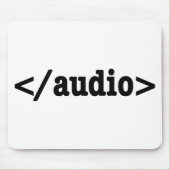 Tapis De Souris Terminer le code HTML5 audio (Devant)
