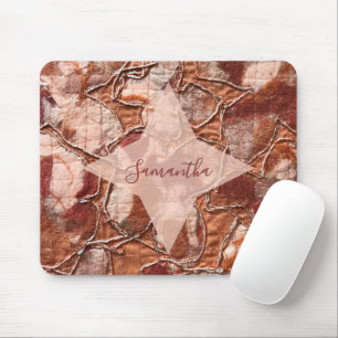 Tapis de souris Terracotta Orange Boho Rétro Abstr