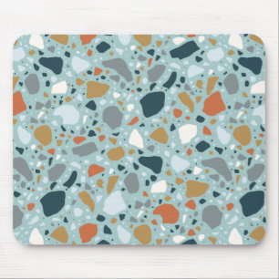 Tapis De Souris Terrazzo En Bleu
