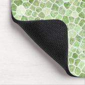 Tapis De Souris Terrazzo Motif Patchwork Pavé Vert Pâle (Coin)