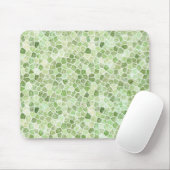 Tapis De Souris Terrazzo Motif Patchwork Pavé Vert Pâle (Avec souris)