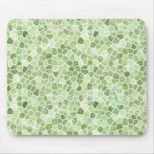 Tapis De Souris Terrazzo Motif Patchwork Pavé Vert Pâle