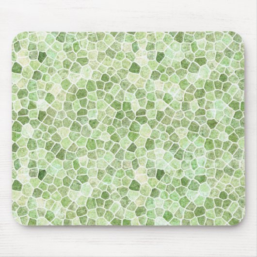 Tapis De Souris Terrazzo Motif Patchwork Pavé Vert Pâle (Devant)