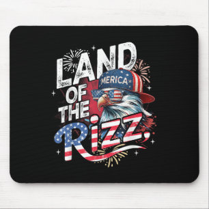 Tapis De Souris Terre Des Aigles De La Rizz Drôle 4 juillet Patrio