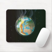 Tapis De Souris Terre en feu (Avec souris)