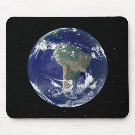 Tapis De Souris Terre entièrement éclairée centrée sur l'Amérique (Devant)