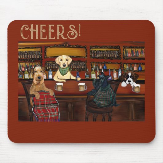 TAPIS DE SOURIS TERRIER AIREDALE & AMIS       (Devant)