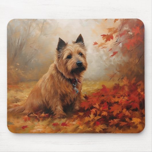 Tapis De Souris Terrier australien en automne Leaves automne Inspi (Devant)