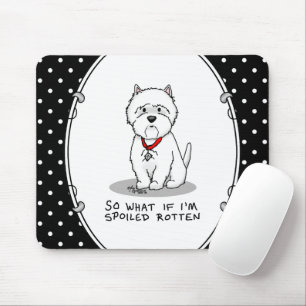 Tapis De Souris Terrier blanc de l'Ouest de l'Ouest de l'Ouest de