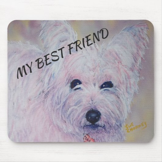 Tapis De Souris TERRIER BLANC Ouest (Devant)