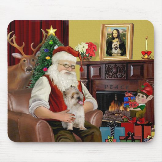 Tapis De Souris Terrier Cairn de Santa (Devant)