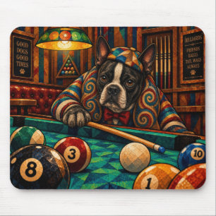 Tapis De Souris Térrier de Boston, Mosaïque géométrique